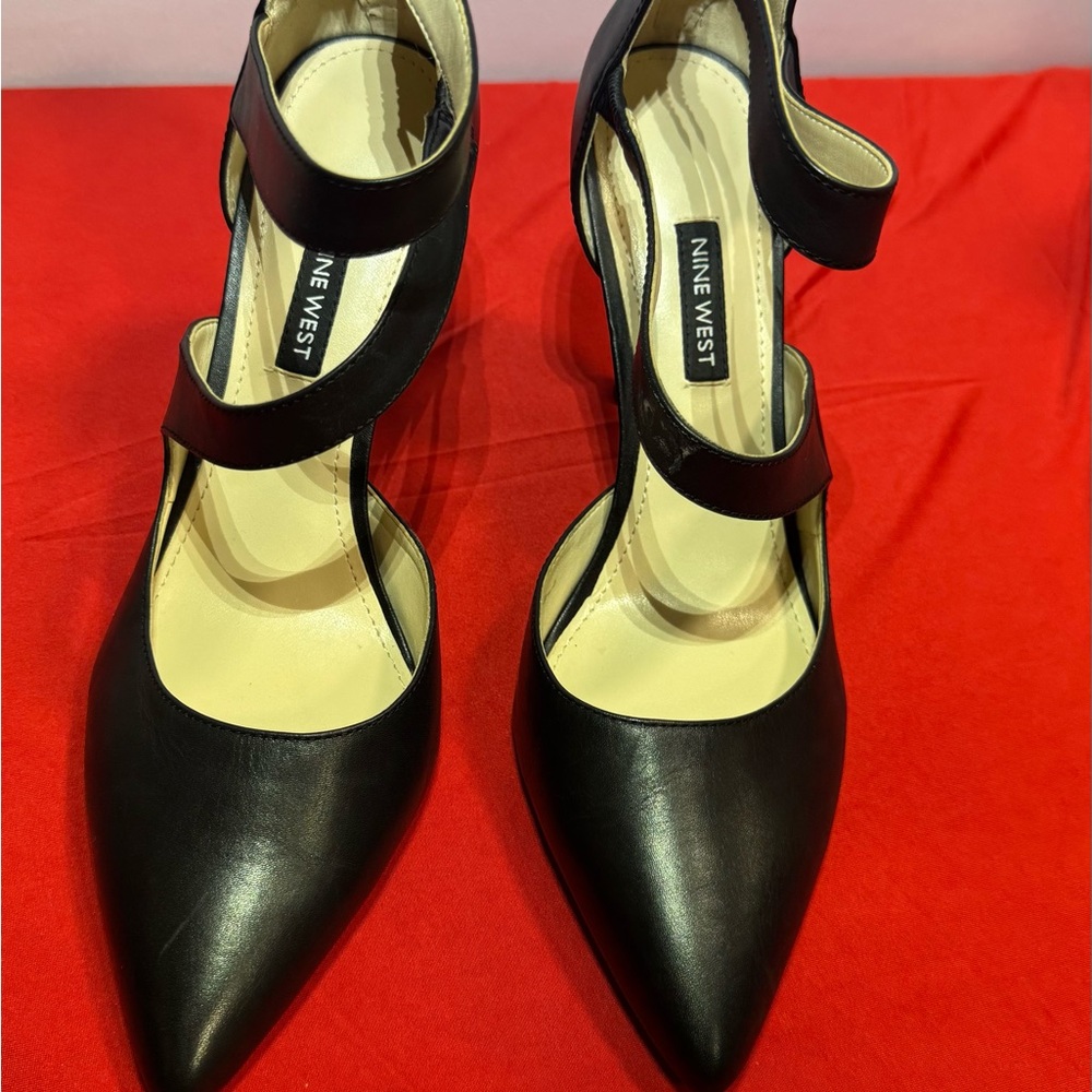 Nine West Black Strappy Heels